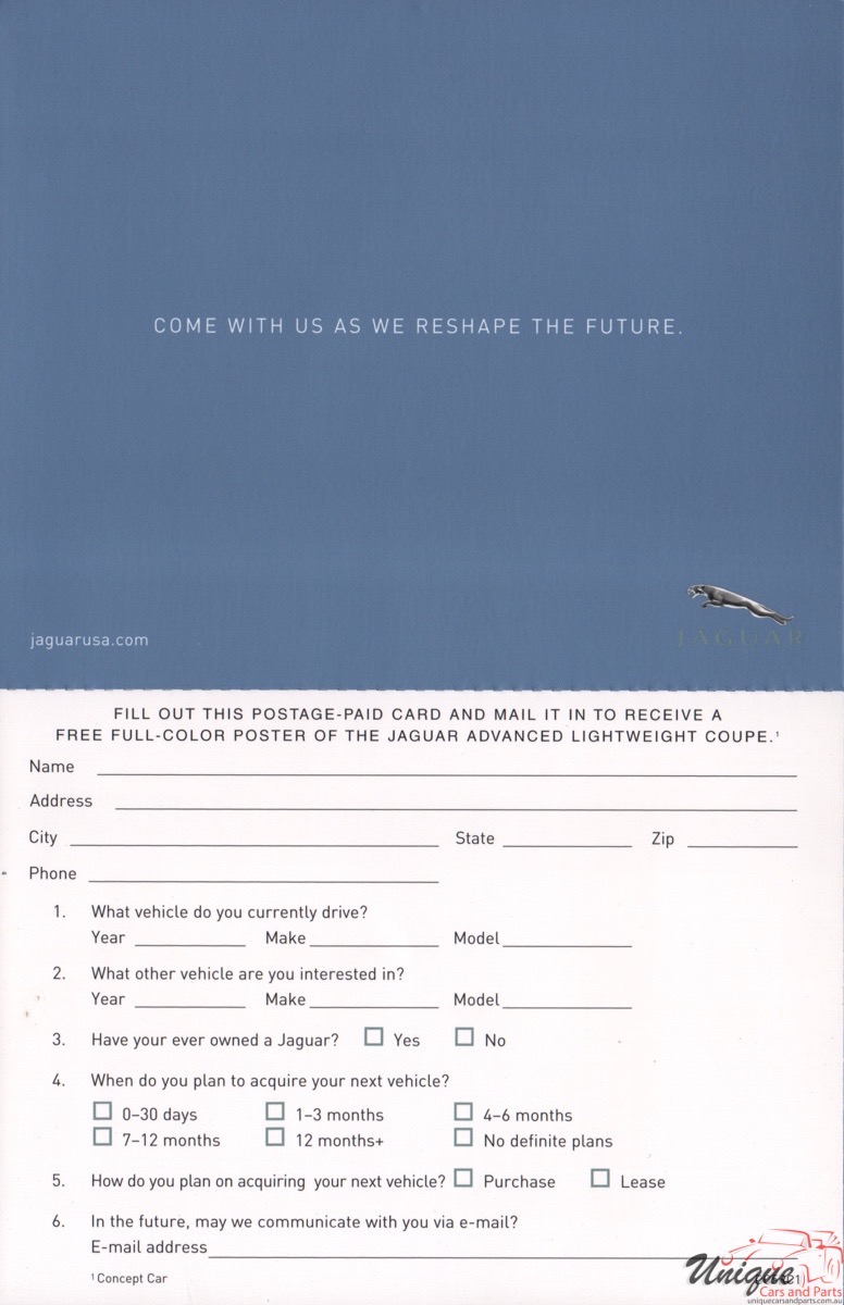 2005 Jaguar Concept Coupe Brochure Page 4